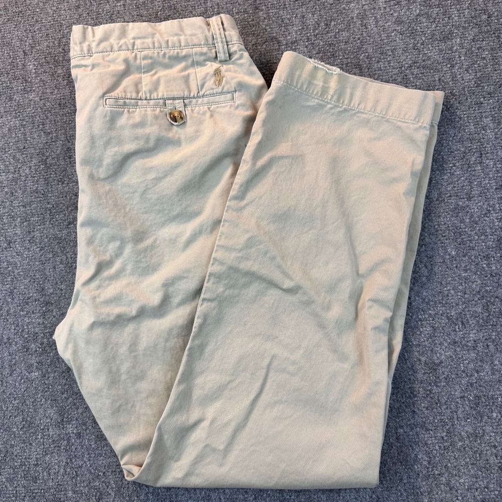 Polo Ralph Lauren Classic Fit Chino Pants‎ Men's 34x30 Khaki Beige Stretch Golf